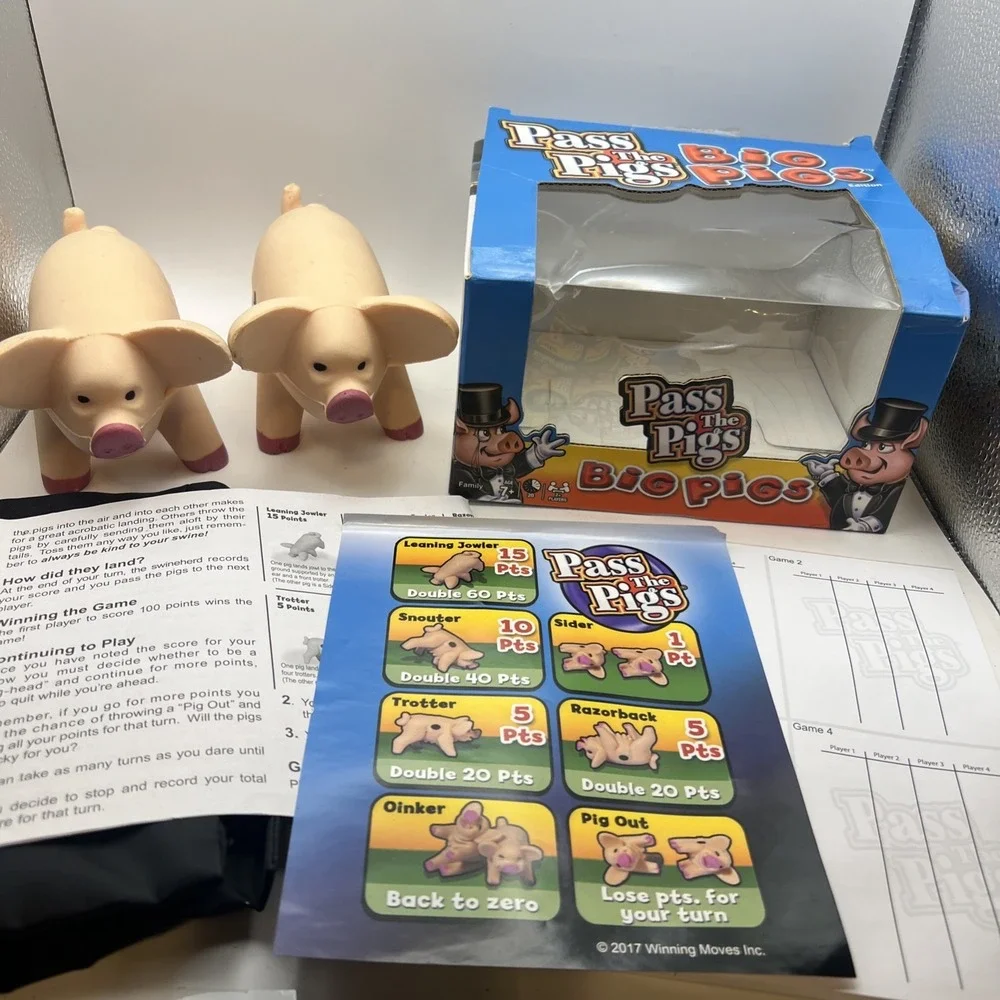 Pass the Big Pigs Classic Dice Game, by Winning Moves Games